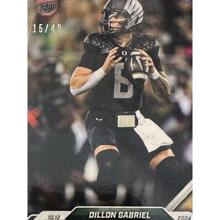 1549 Dillon Gabriel 2024 Bowman University of Oregon football rookie trading card limited edition