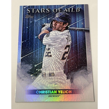 2021 Topps Stars of the MLB Christian Yelich Refractor Card #SLMB-11 MLB Brewers