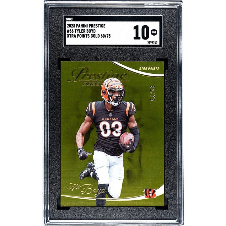 60/75 GOLD 2023 Prestige Tyler Boyd Xtra Points NFL Cincinnati Bengals 66 SGC 10