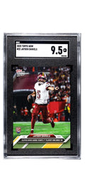 Jayden Daniels RC NFL Commanders 2025 Topps NOW Rookie Card graded SGC 9.5 in protective case