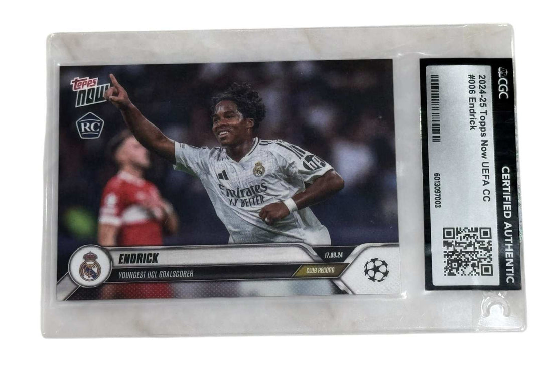 Endrick RC 2024 Topps Now UEFA Rookie CGC certified card youngest UCL goalscorer Real Madrid