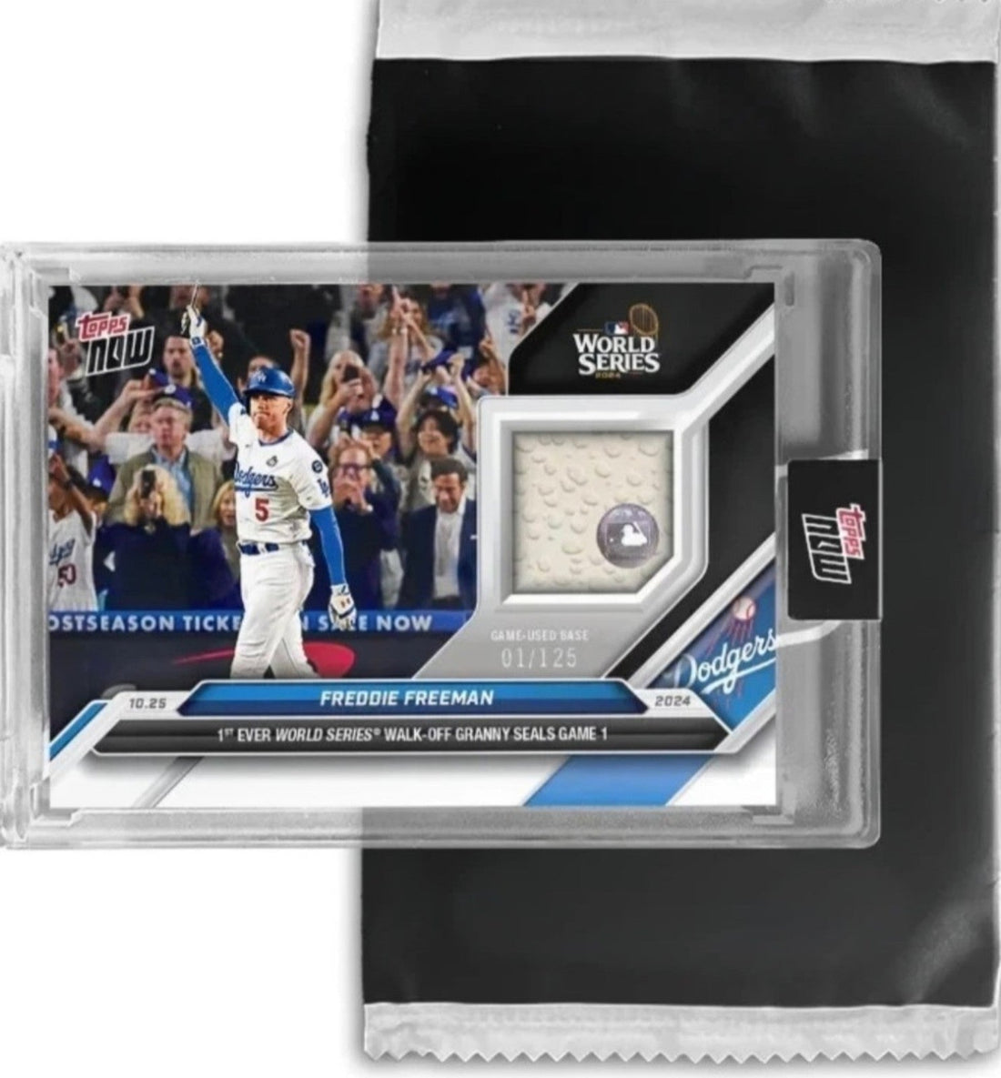 Freddie Freeman Topps Now #866 game used World Series LA Dodgers relic card sealed