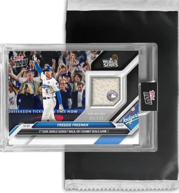 Freddie Freeman Topps Now #866 game used World Series LA Dodgers relic card sealed