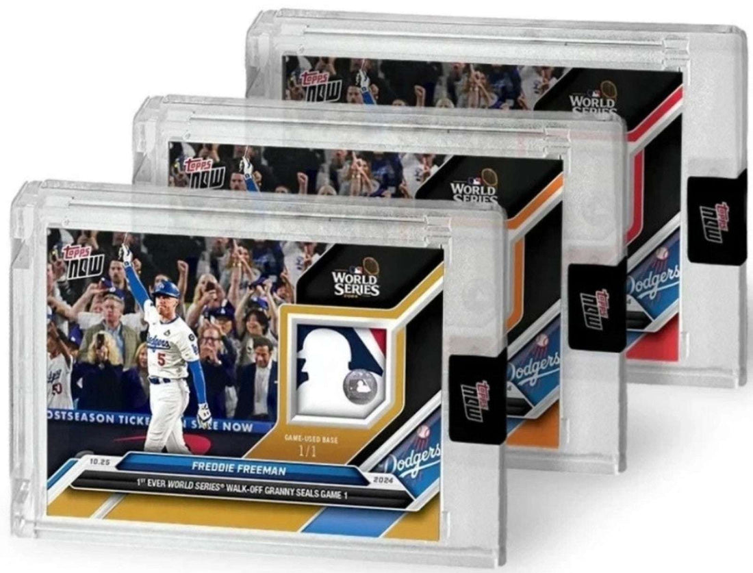 Freddie Freeman Topps Now #866 game-used World Series LA Dodgers walk-off slam relic card sealed limited edition