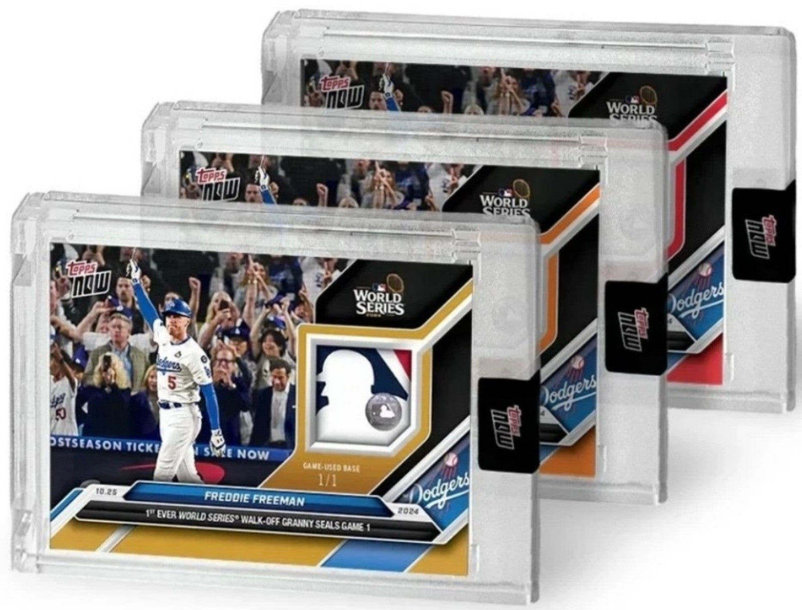 Freddie Freeman Topps Now #866 game-used World Series LA Dodgers walk-off slam base relic card sealed limited edition
