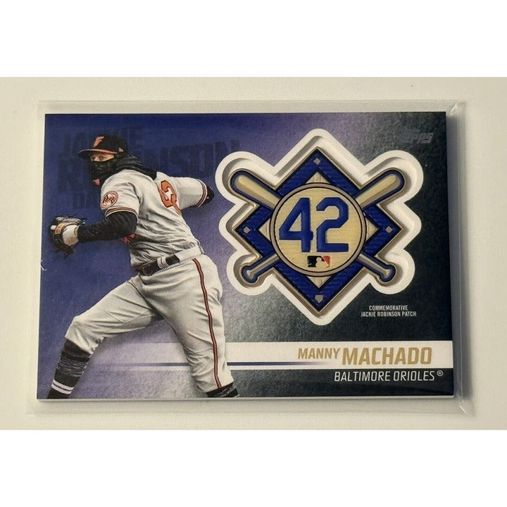 2018 Topps Update Series Manny Machado Baltimore Orioles Jackie Robinson commemorative patch baseball card