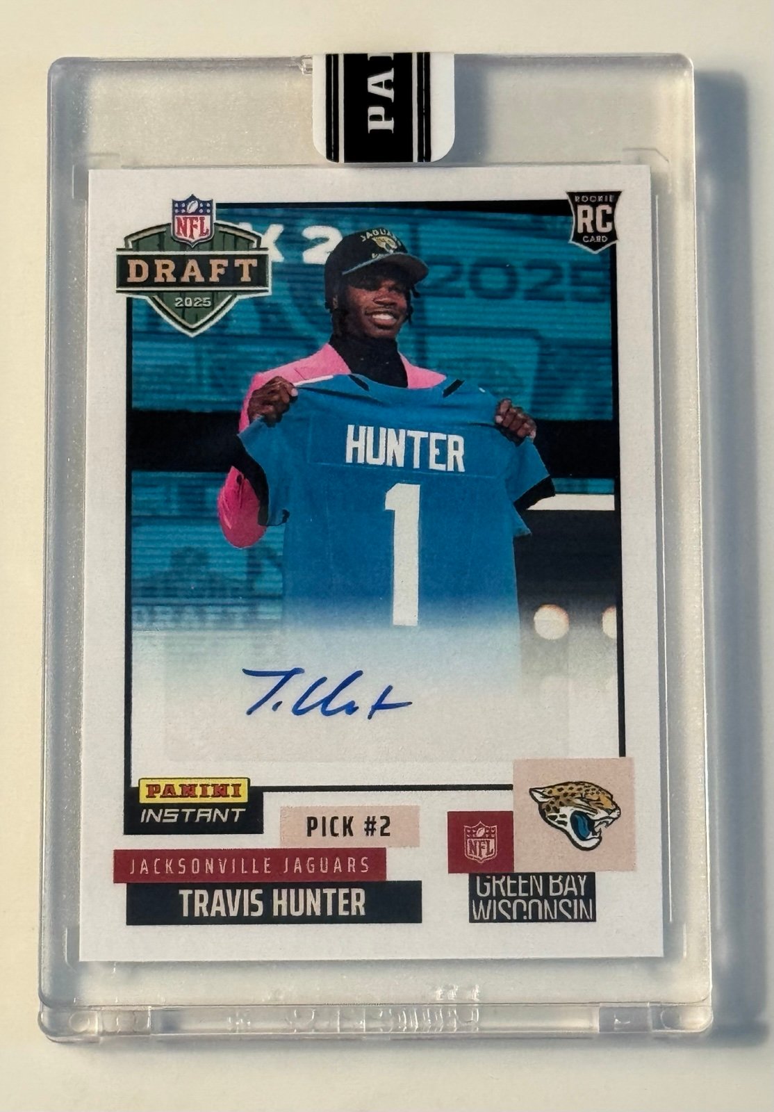 2025 Panini Instant Draft Night Travis Hunter Rookie Auto #NFLDN-2 - NFL Jaguars
