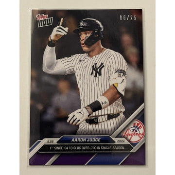 ALL RISE! 6/25* Aaron Judge* .700 Slugging % MLB 2024 Topps NOW NY Yankees #776*