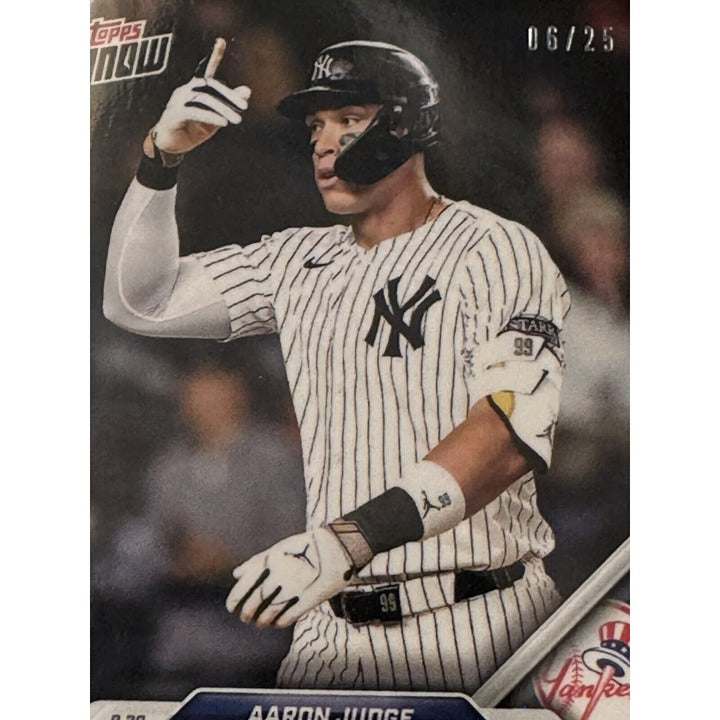 2024 Topps NOW Aaron Judge limited edition 6/25 NY Yankees baseball card