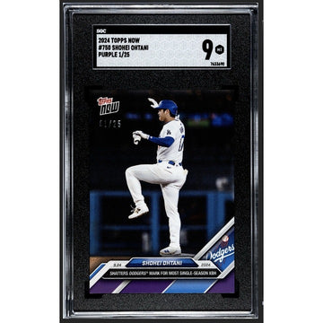 1/25 2024 Topps Now Shohei Ohtani Card #750 Shatters Dodgers XBH Record! - SGC 9