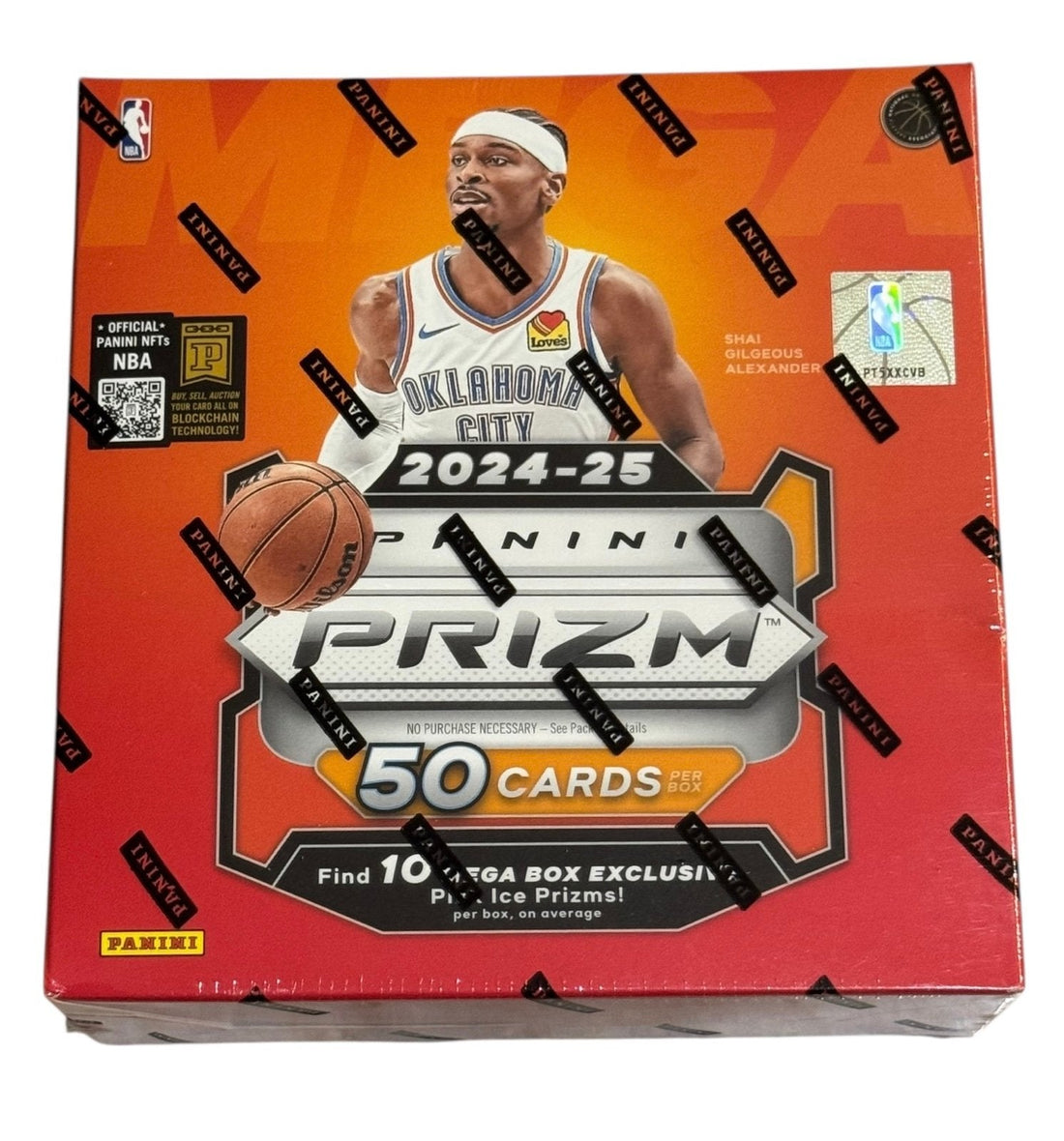 2024 25 Panini Prizm NBA Mega Box sealed basketball trading cards with 50 cards and exclusive Pink Ice Prizms