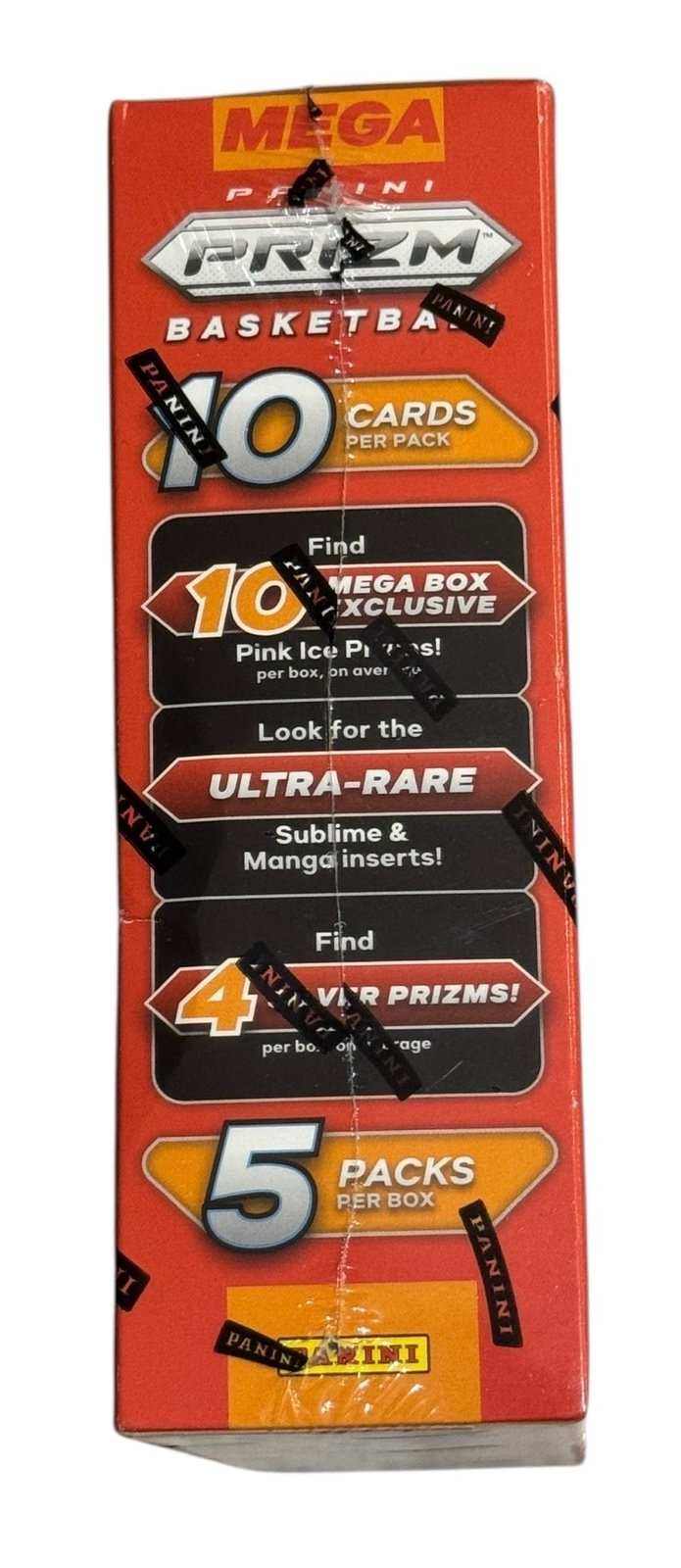 2024 25 Panini Prizm NBA Mega Box sealed basketball trading cards with 50 cards and exclusive Pink Ice Prizms