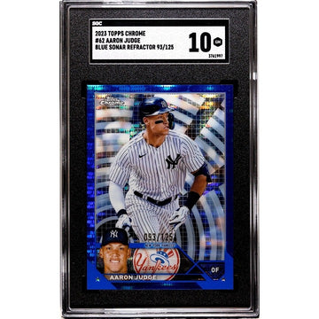 Aaron Judge 2023 Topps Chrome Blue Sonar Refractor - MLB Yankees 93/125 - SGC 10