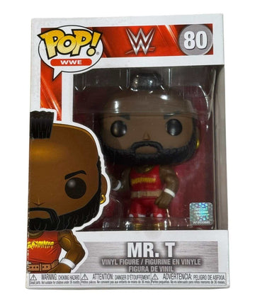 Funko Pop WWE Mr T vinyl figure in red wrestling attire and beard sculpt sealed in box
