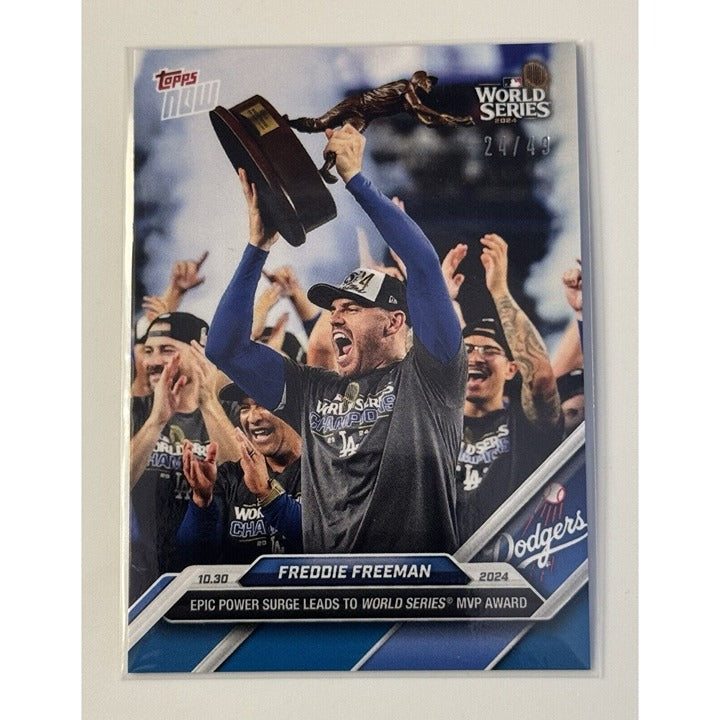 24/49* MVP AWARD! Freddie Freeman - 2024 MLB Topps NOW 886 Dodgers World Series*