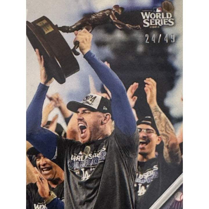Freddie Freeman 2024 Topps Now Dodgers World Series MVP award limited edition card 24 of 49