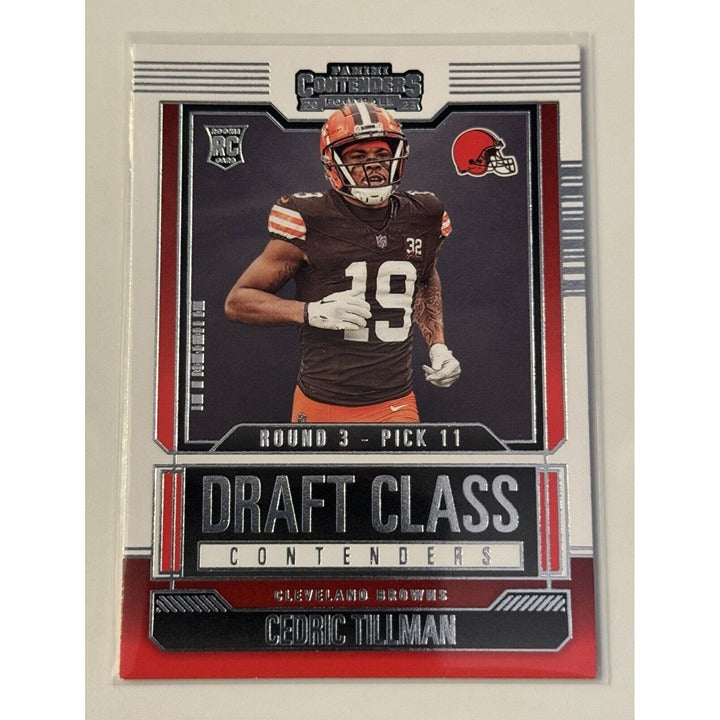 Cedric Tillman RC 2023 Panini Red Draft Class Contenders NFL Cleveland Browns #4