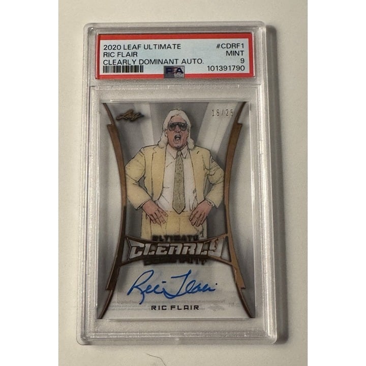 18/25 Ric Flair 2020 Leaf wrestling card, Autograph Limted Edition Card - PSA 9!