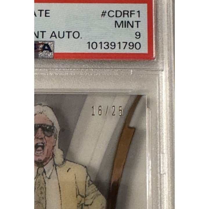 Ric Flair autographed 2020 Leaf Ultimate Wrestling card PSA 9 limited edition 16 of 25
