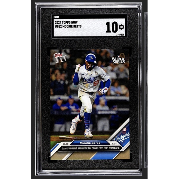 2024 Topps Now Mookie Betts MLB LA Dodgers World Series Sac Comeback #882 SGC 10