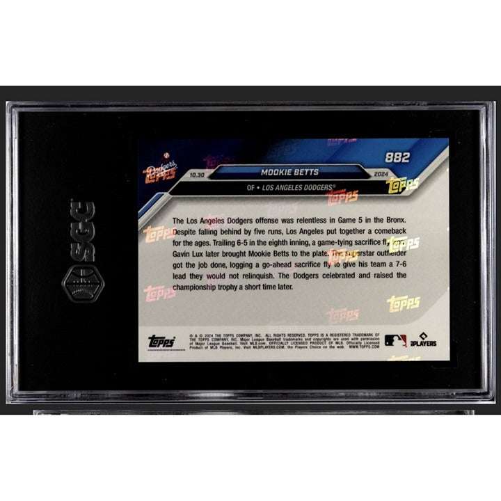 2024 Topps Now Mookie Betts LA Dodgers World Series comeback graded card SGC 10