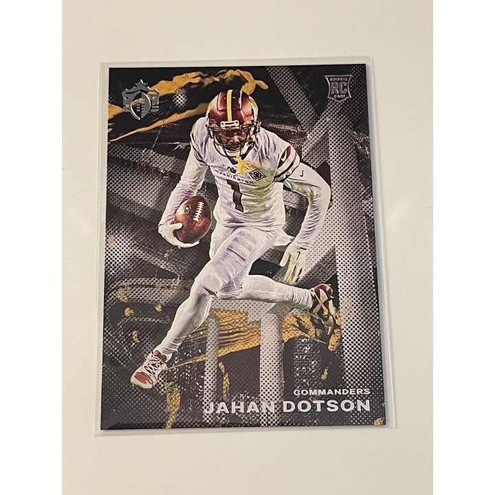 Jahan Dotson RC 2022 Chronicles Gridiron Kings football trading card in Washington Commanders uniform