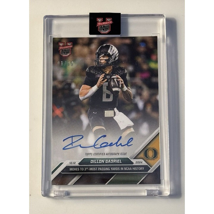94/99 Dillon Gabriel RC On-Card Auto #1 Oregon DUCKS! 2024 Bowman U Now® Card 29