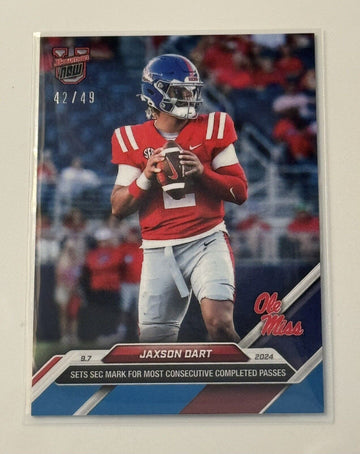 42/49* Jaxson Dart RC 2024 Bowman U Now NCAA Ole Miss Rookie Card #10 - LIMITED!