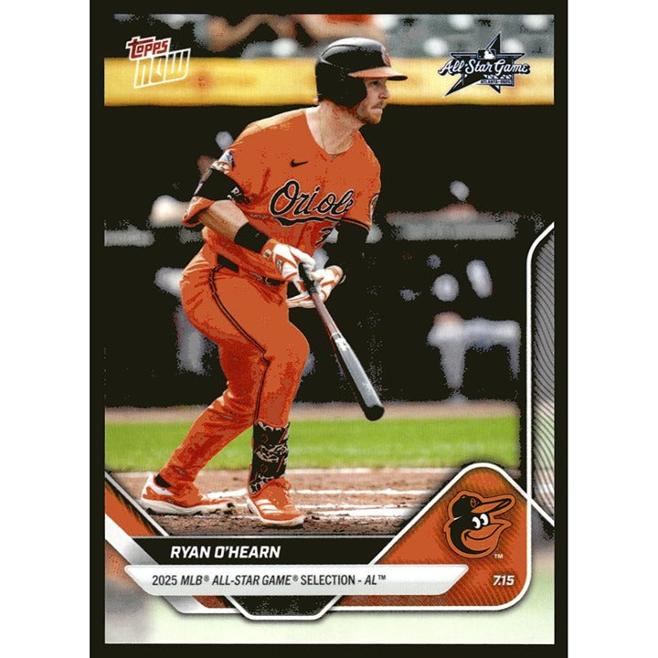 Ryan O'Hearn 2025 MLB All-Star Game baseball card in Orioles uniform batting stance