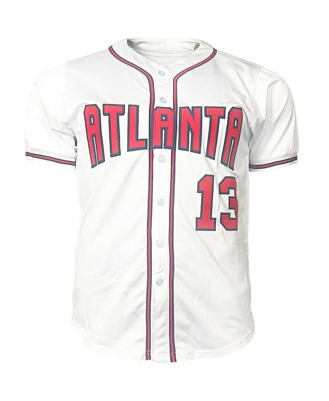Ronald Acuna Jr signed Atlanta Braves white baseball jersey with number 13 and JSA certification