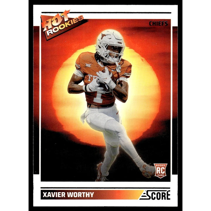 Xavier Worthy RC 2024 Score Football Card #9 Hot Rookies Kansas City Chiefs Mint