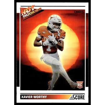 Xavier Worthy RC 2024 Score Football Card #9 Hot Rookies Kansas City Chiefs Mint