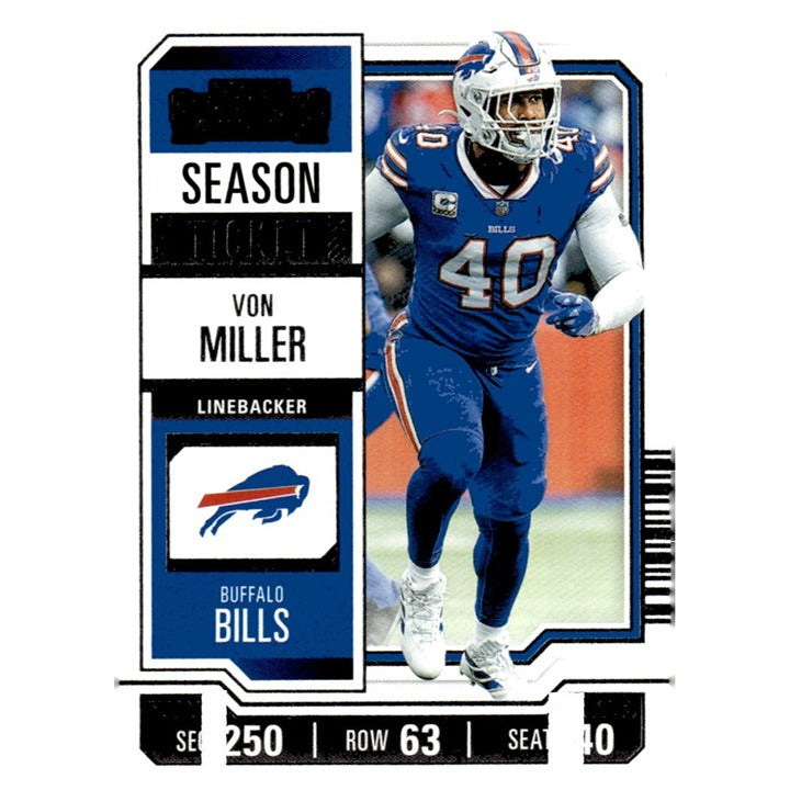 2023 Panini Contenders #13 - Von Miller Season Ticket Retail - NFL Broncos/Bills