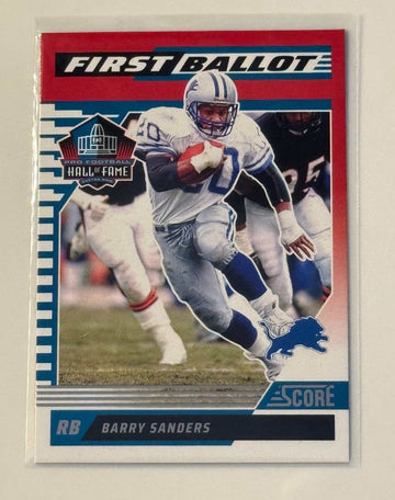 Barry Sanders 2025 Panini Score First Ballot Detroit Lions Hall of Fame football card