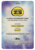 40/50 Autograph Gold Tom Kenny SpongeBob Gary 2025 Topps Chrome Refractor Card