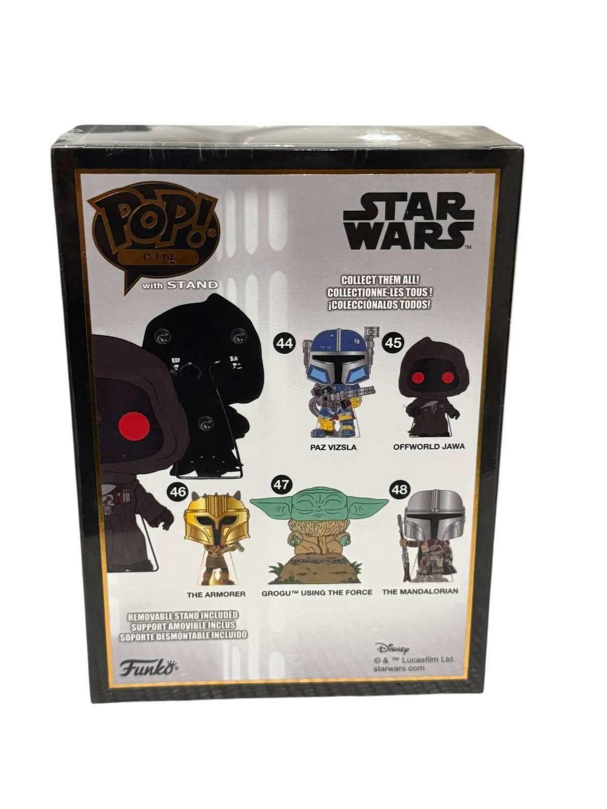 Funko Pop Pin Star Wars Offworld Jawa collectible enamel pin with glow in the dark eyes