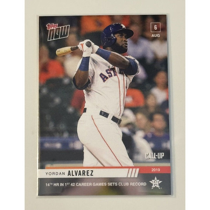 2019 Topps Now Yordan Alvarez RC Call Up Rookie Card #643 - MLB Astros - PR: 671