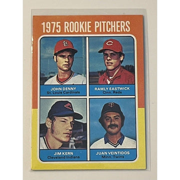 1975 ROOKIE PITCHERS - 1975 Topps Baseball #621 Denny, Eastwick, Kern, Veintidos