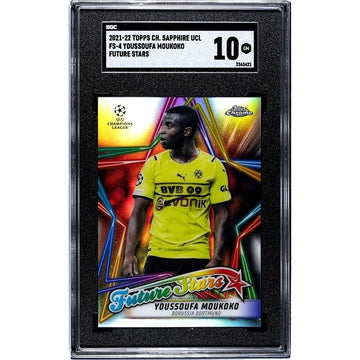 2021-22 Topps Chrome UCL Youssoufa Moukoko* Sapphire Future Stars #FS-4 - SGC 10