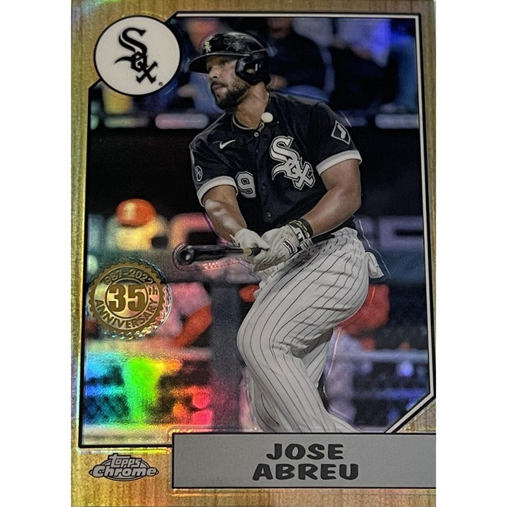 2022 Topps Chrome JOSE ABREU 1987 35th Refractor Card #87BC-9 Chicago Whitesox
