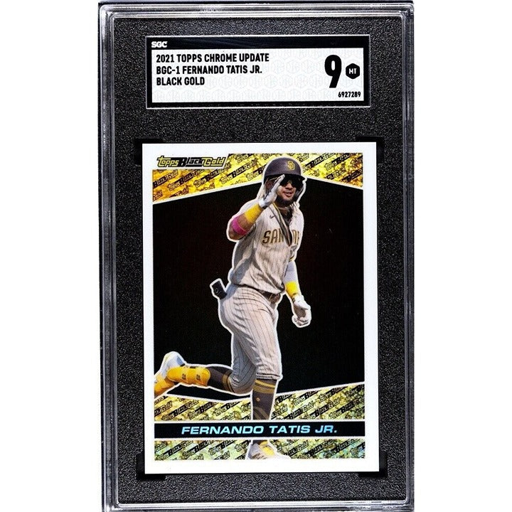 2021 Topps Chrome Update Fernando Tatis Jr. Topps Black Gold Chrome #BGC-1 SGC 9