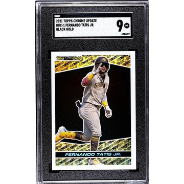 2021 Topps Chrome Update Fernando Tatis Jr. Topps Black Gold Chrome #BGC-1 SGC 9