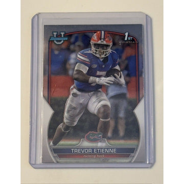 Trevor Etienne RC 2022 1st Bowman University Chrome Card #69 -Gators/NFL Jaguars