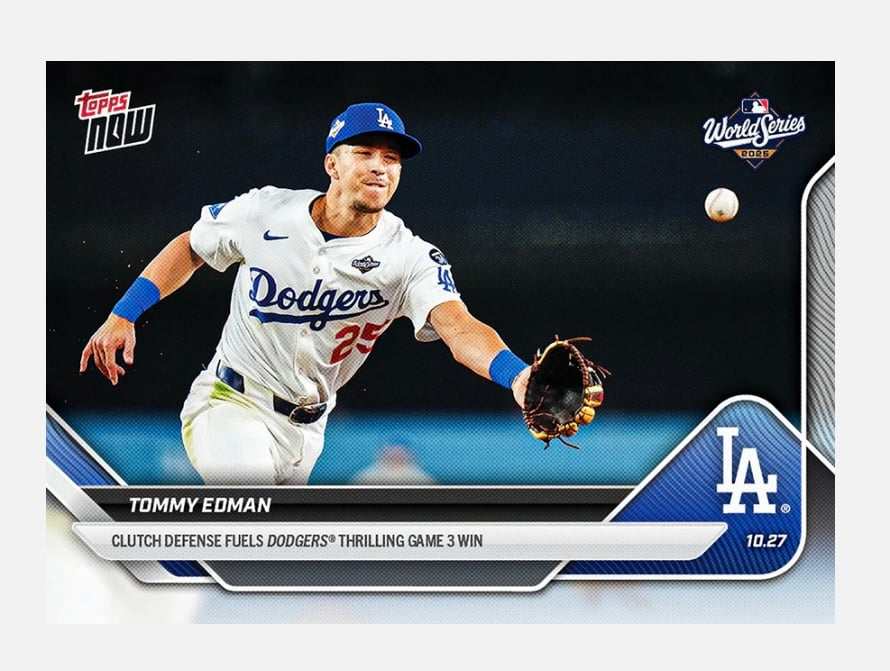 Tommy Edman Topps NOW World Series 2025 Dodgers Game 3 collectible baseball card