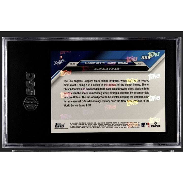 2024 Topps Now Superstars Team UP Shohei Ohtani Mookie Betts Los Angeles Dodgers baseball card SGC 9.5