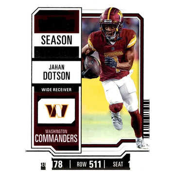 2023 Panini Contenders Jahan Dotson Game Ticket Bronze NFL Commanders - Card #99