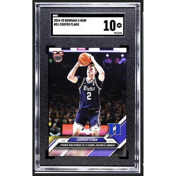 Cooper Flagg RC 2024-25 Bowman U Now - Pushes Win streak to 13 - Card #51 SGC 10