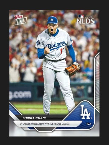 Shohei Ohtani 2025 Topps Now MLB Postseason Pitching Debut Dodgers Card