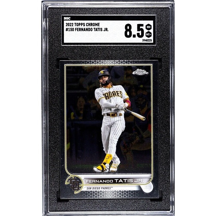 2022 Topps Chrome Update Fernando Tatis Jr. Topps Black Gold Chrome #150 SGC 8.5