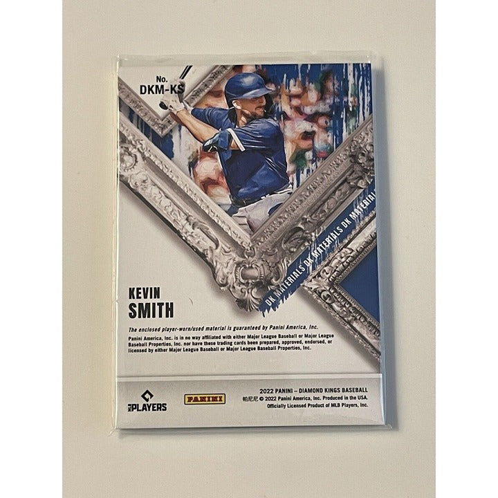 2021 Panini Diamond Kings MLB Kevin Smith baseball jersey card with player action image and chrome design